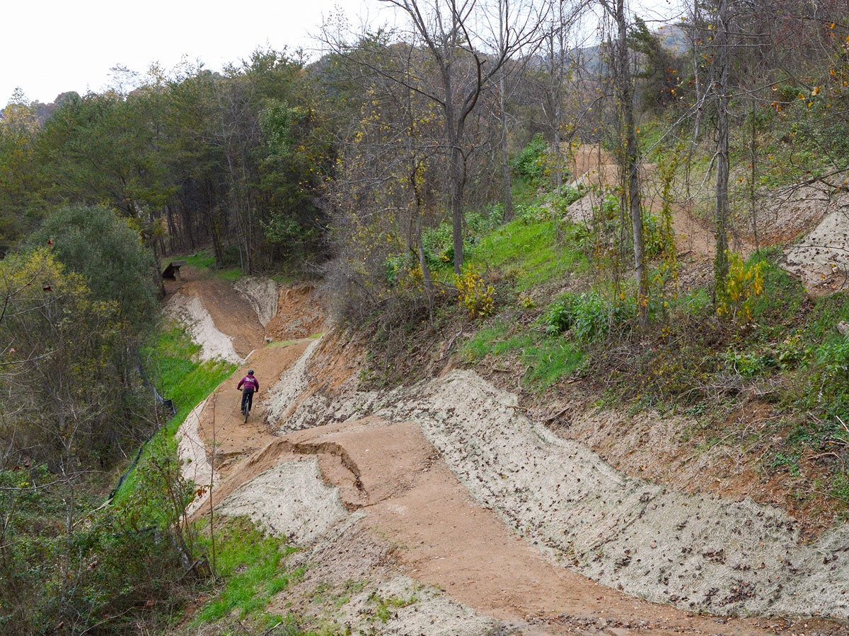 After weathering a flood and a lingering pandemic, the Berm Park bike skills course is expected to open to the public this spring. Holly Kays photo