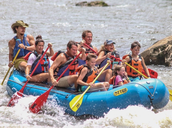 Rafters navigate whitewater during a guided Dillsboro River Company trip. tuckshot.com photo