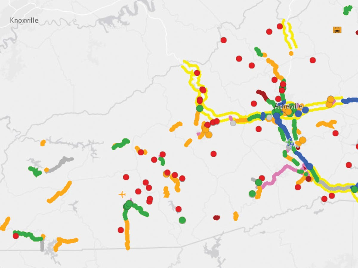 The region’s growth is reflected in the NCDOT’s 2020-2029 STIP project map. NCDOT photo