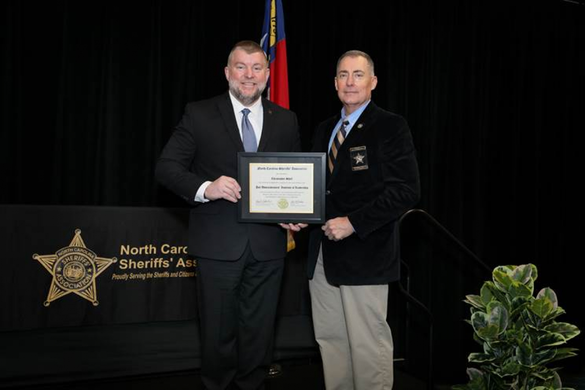  Haywood County Sheriff’s Office Lieutenant Chris Shell (left) and Sheriff Greg Christopher