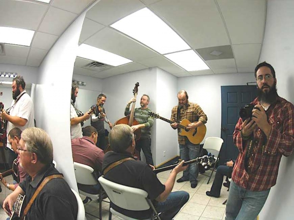 Backstage in Canton with Balsam Range, January 2013. (photo: Garret K. Woodward) 