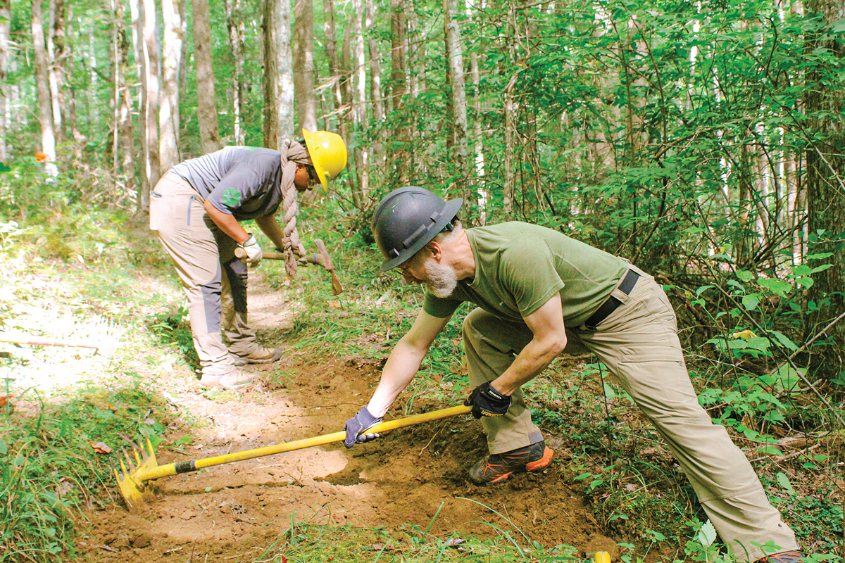 Volunteers are needed to perform a range of trail maintenance work. Donated photo