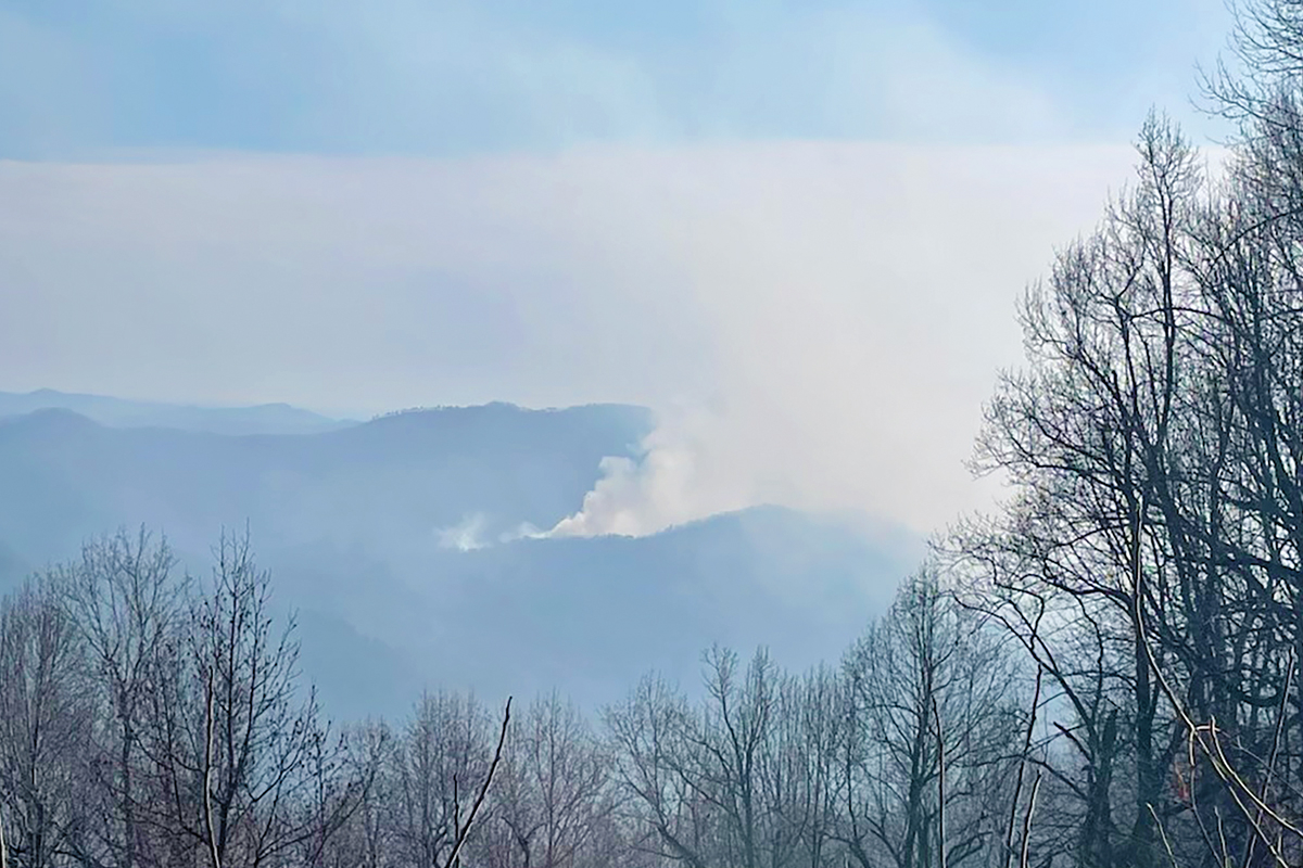  The Locust Cove #2 Fire is one of two currently burning in McDowell County. USFS photo